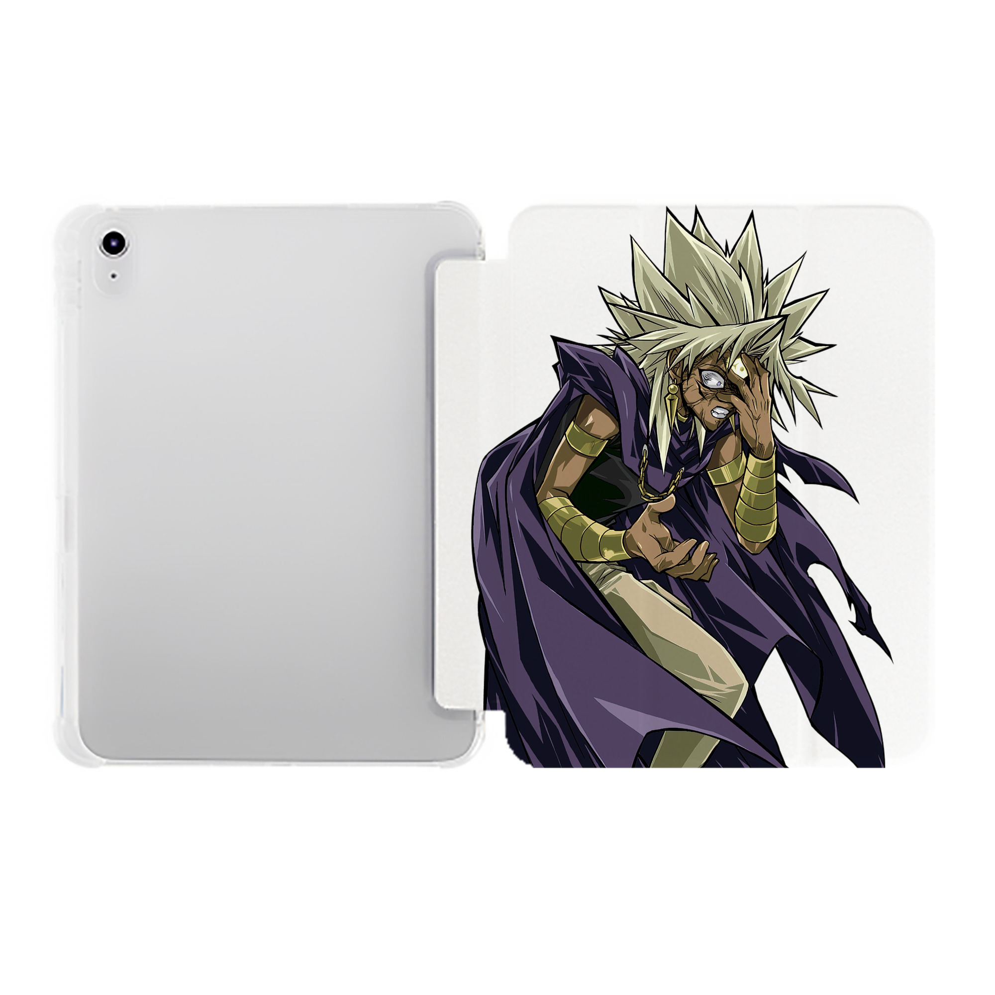 （画像用） 遊☆戯☆王 Yu-Gi-Oh! IPad ケース ペン収納付き 三つ折りスタンド PUレザー×シリコン 対応機種9.5/10.5/10.9インチ